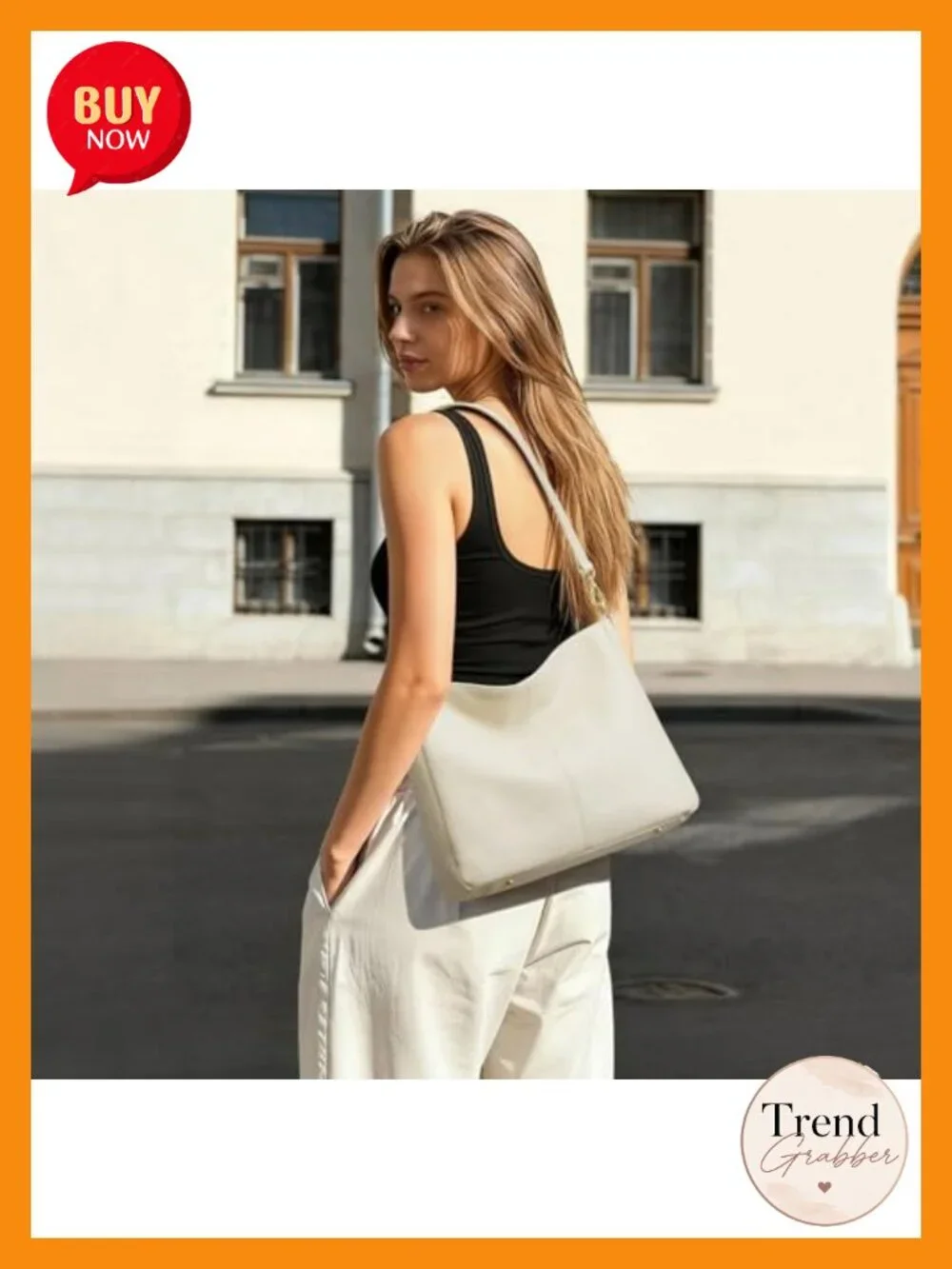 Genuine Leather Hobo Crossbody Bag with 2 Straps, Large Capacity